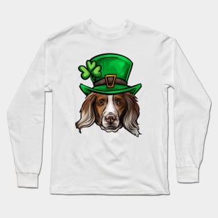 St Patricks Day Brittany Spaniel Long Sleeve T-Shirt